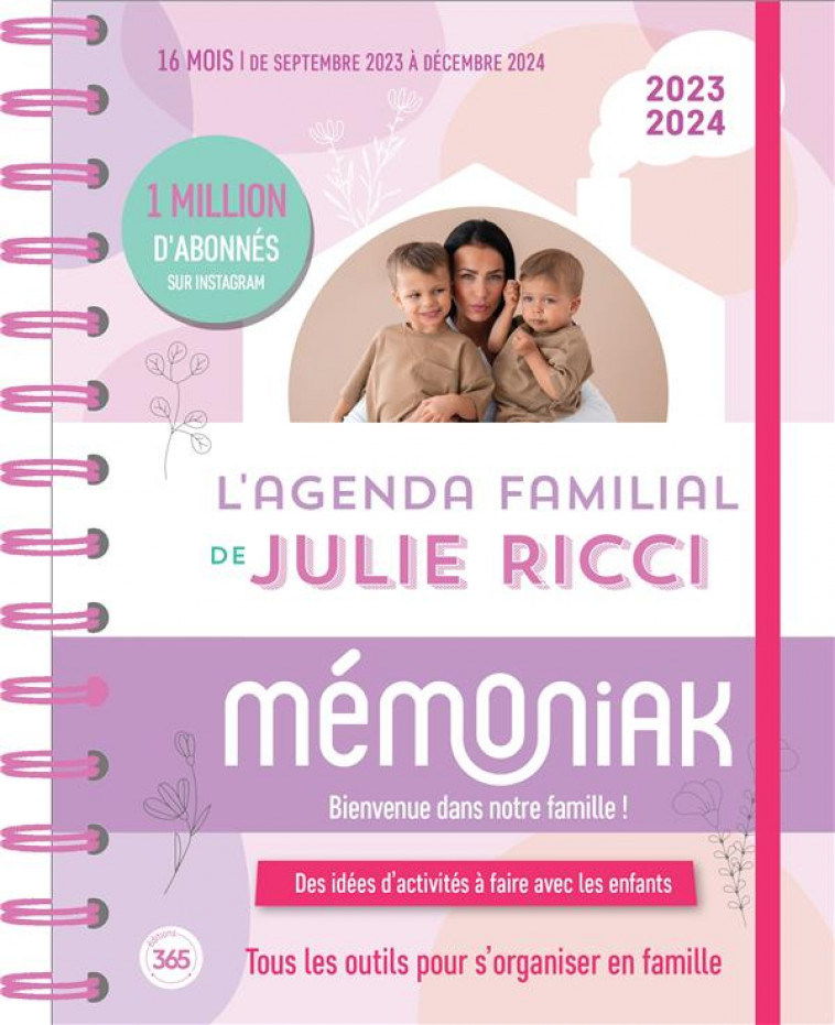 AGENDA FAMILIAL MENSUEL DE JULIE RICCI MEMONIAK, SEPT 2023-AOUT